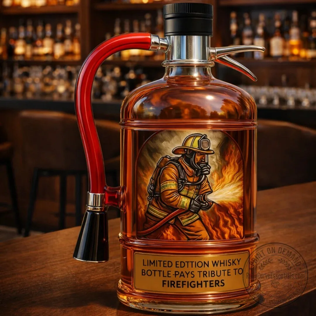 Firefighter Tribute Whiskey Decanter Bottle