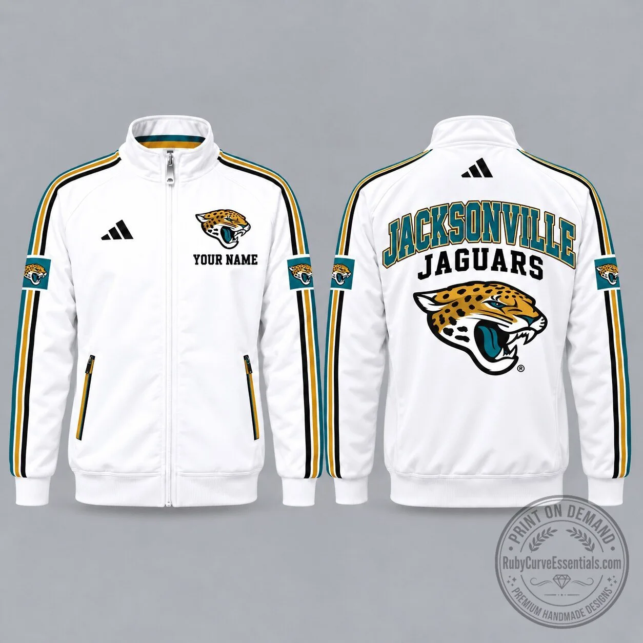 Jacksonville Jaguars Personalized Full-Zip Casual Jacket