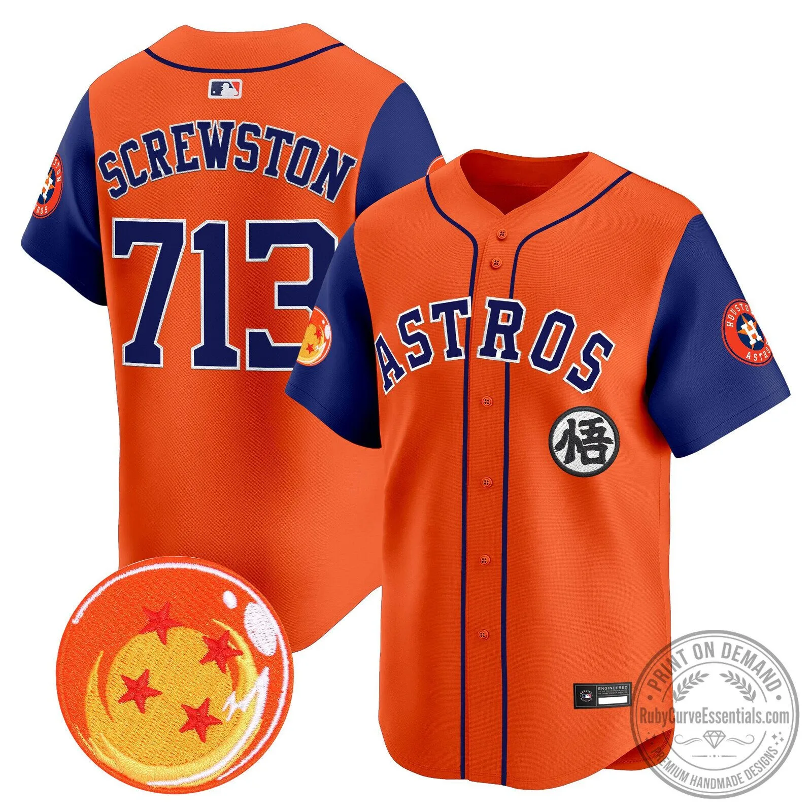 Goku Houston Astros Dragon Ball Z Baseball Jersey 74 Goku Houston Astros Dragon Ball Z Baseball Jersey