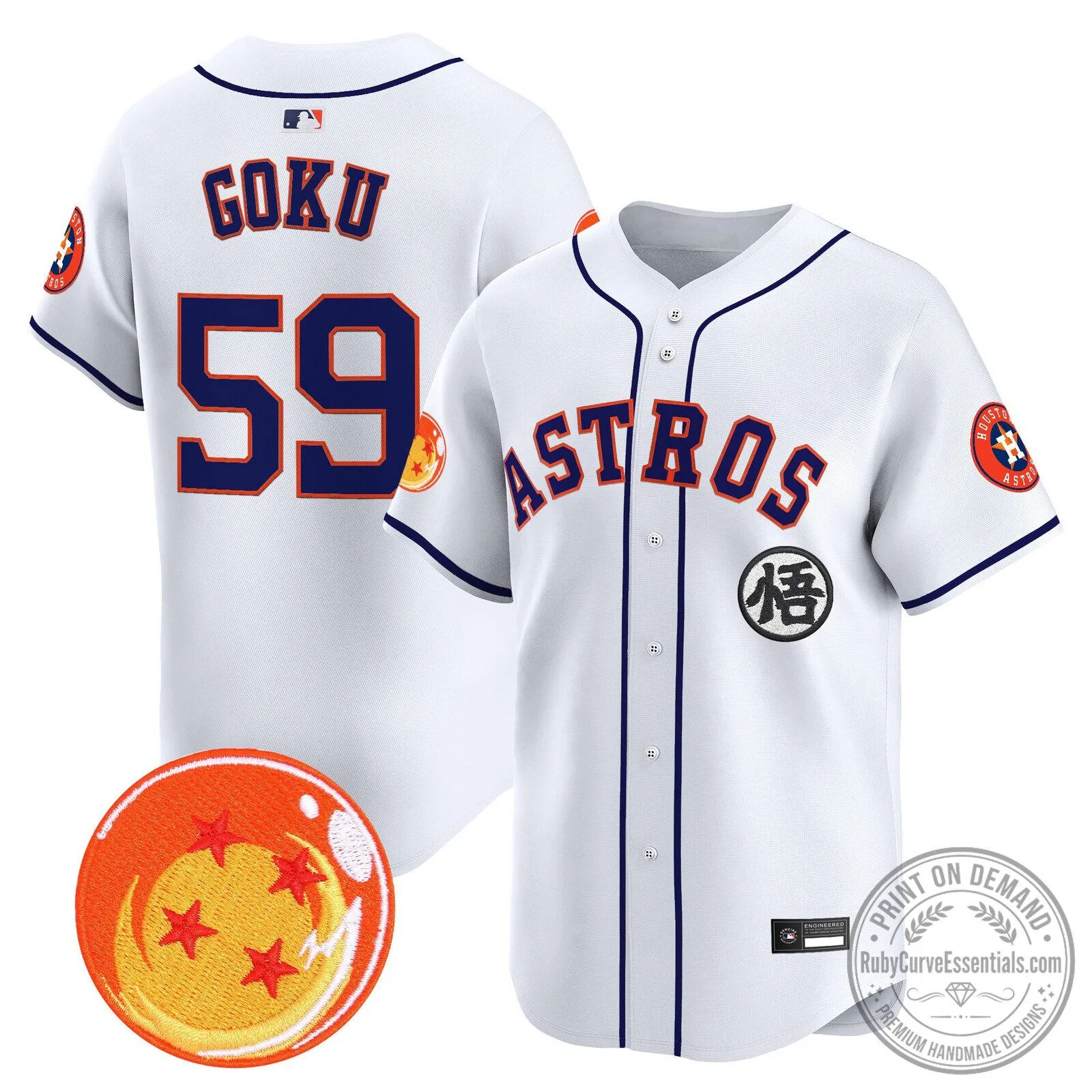 Goku Houston Astros Dragon Ball Z Baseball Jersey 77 Goku Houston Astros Dragon Ball Z Baseball Jersey