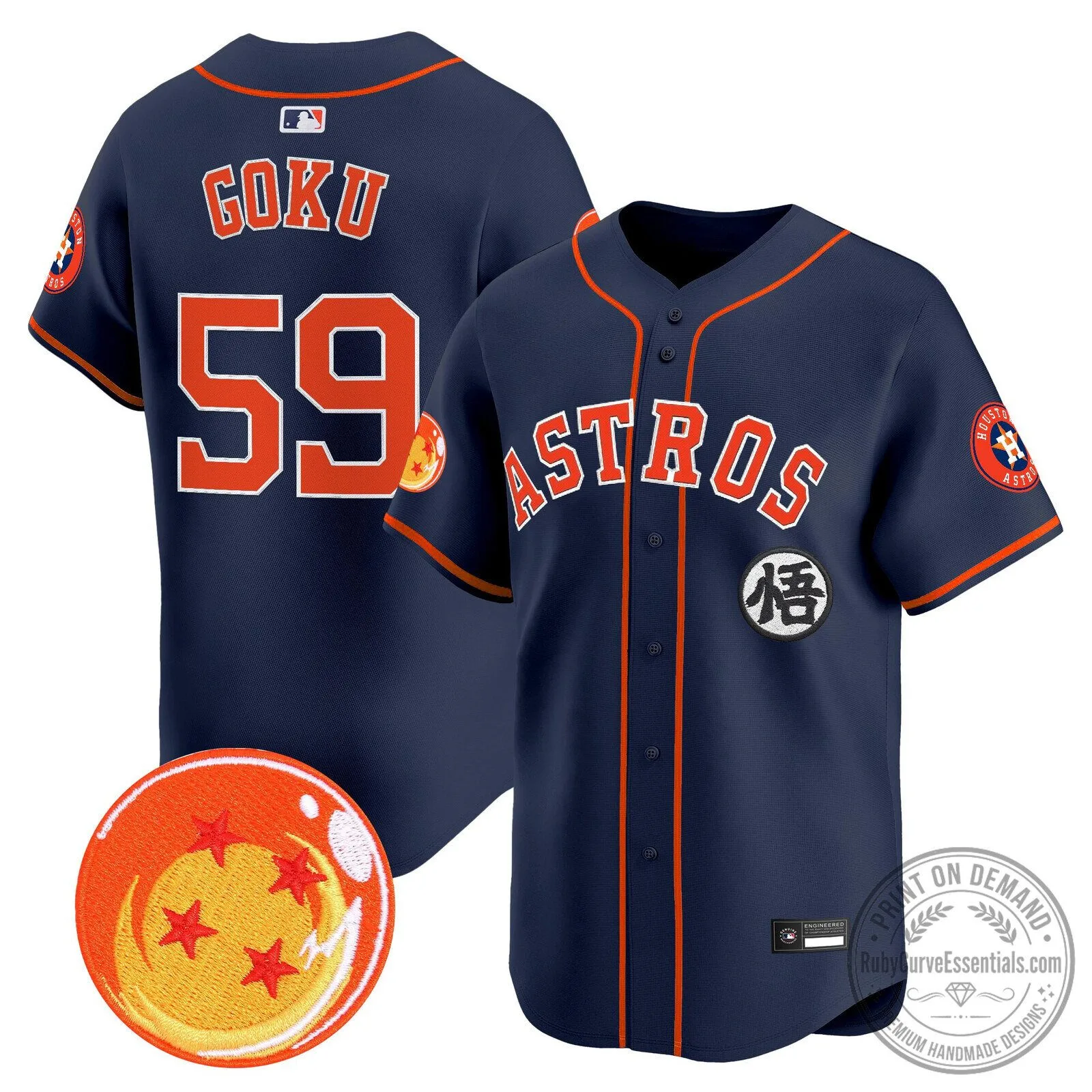 Goku Houston Astros Dragon Ball Z Baseball Jersey 88 Goku Houston Astros Dragon Ball Z Baseball Jersey