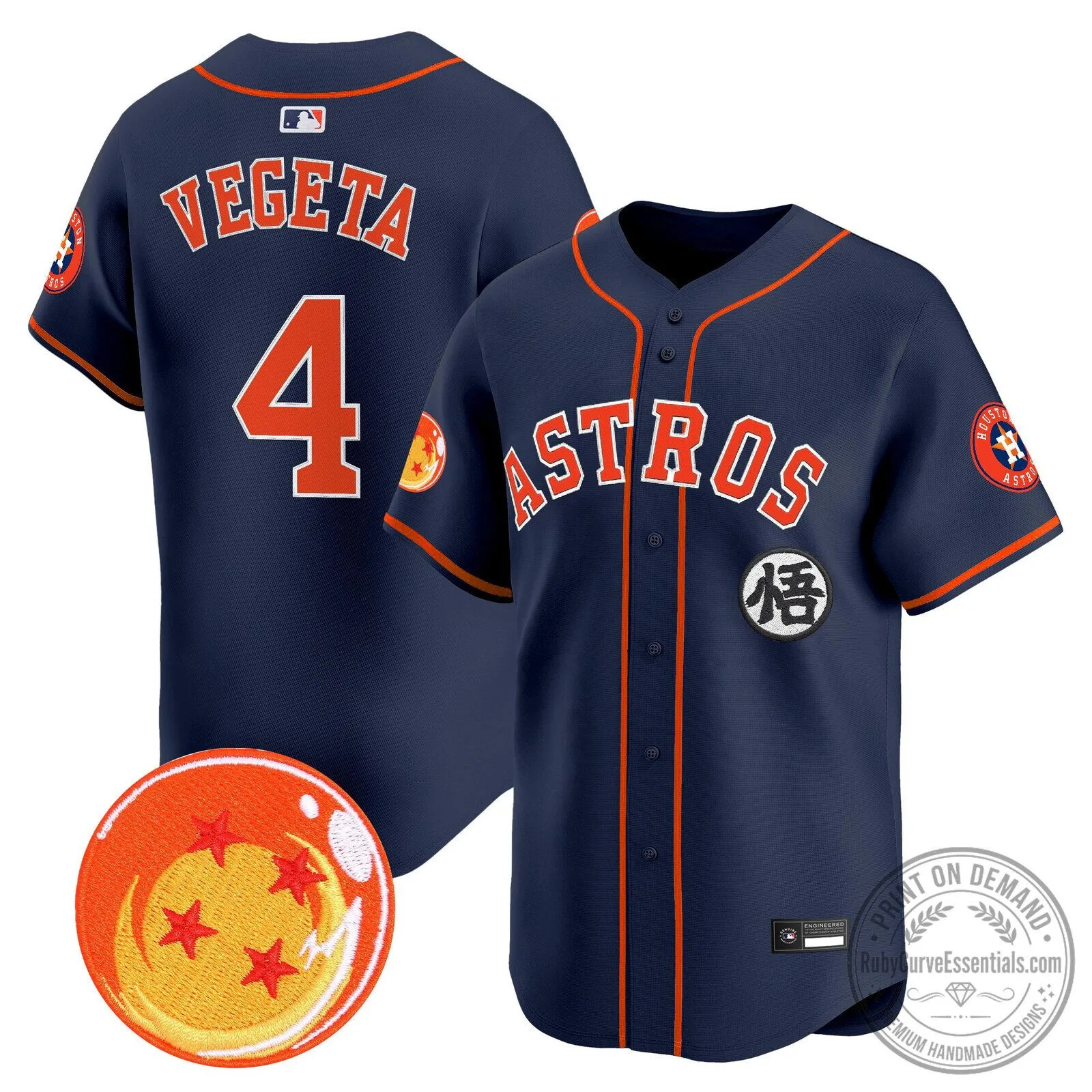 Goku Houston Astros Dragon Ball Z Baseball Jersey 90 Goku Houston Astros Dragon Ball Z Baseball Jersey