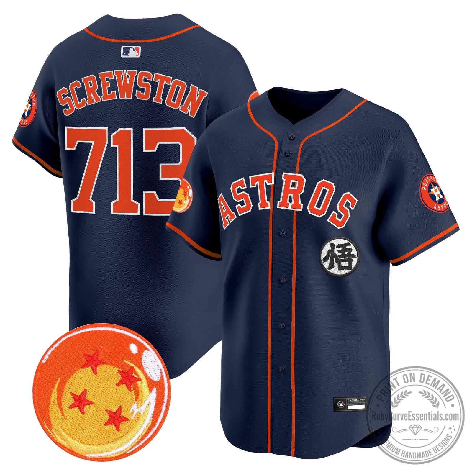 Goku Houston Astros Dragon Ball Z Baseball Jersey 96 Goku Houston Astros Dragon Ball Z Baseball Jersey