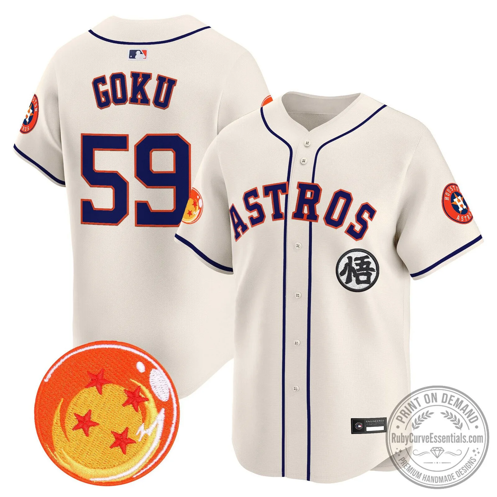 Goku Houston Astros Dragon Ball Z Baseball Jersey 99 Goku Houston Astros Dragon Ball Z Baseball Jersey