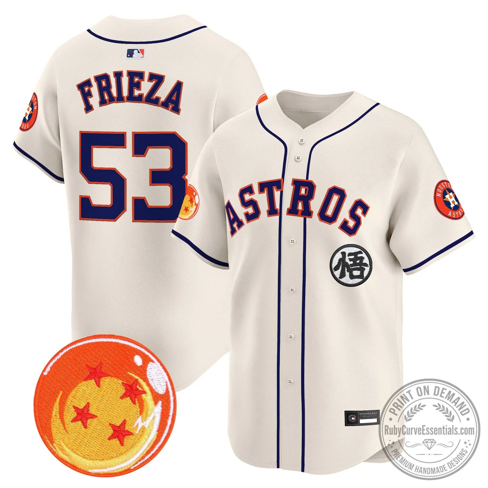 Goku Houston Astros Dragon Ball Z Baseball Jersey 102 Goku Houston Astros Dragon Ball Z Baseball Jersey