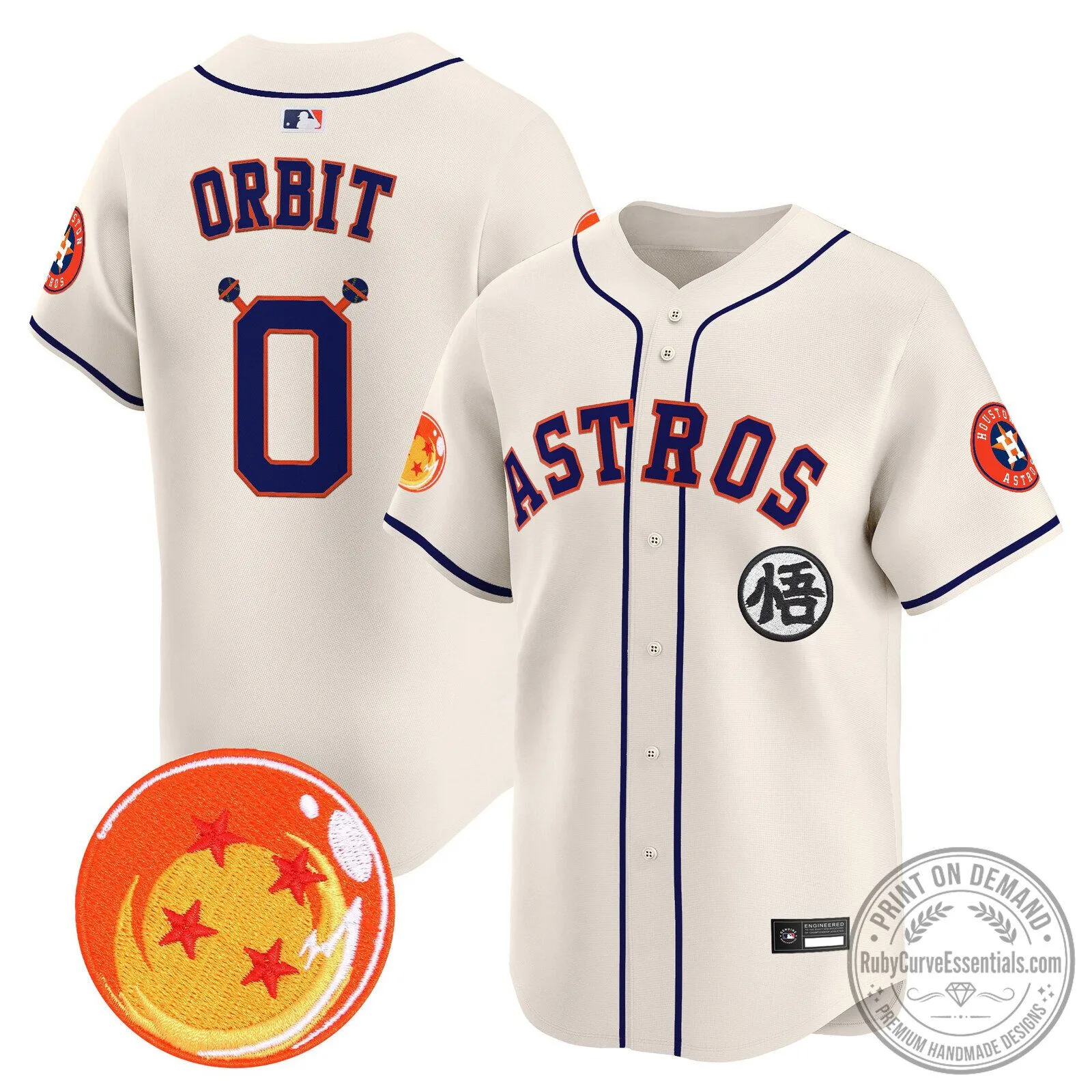 Goku Houston Astros Dragon Ball Z Baseball Jersey 106 Goku Houston Astros Dragon Ball Z Baseball Jersey