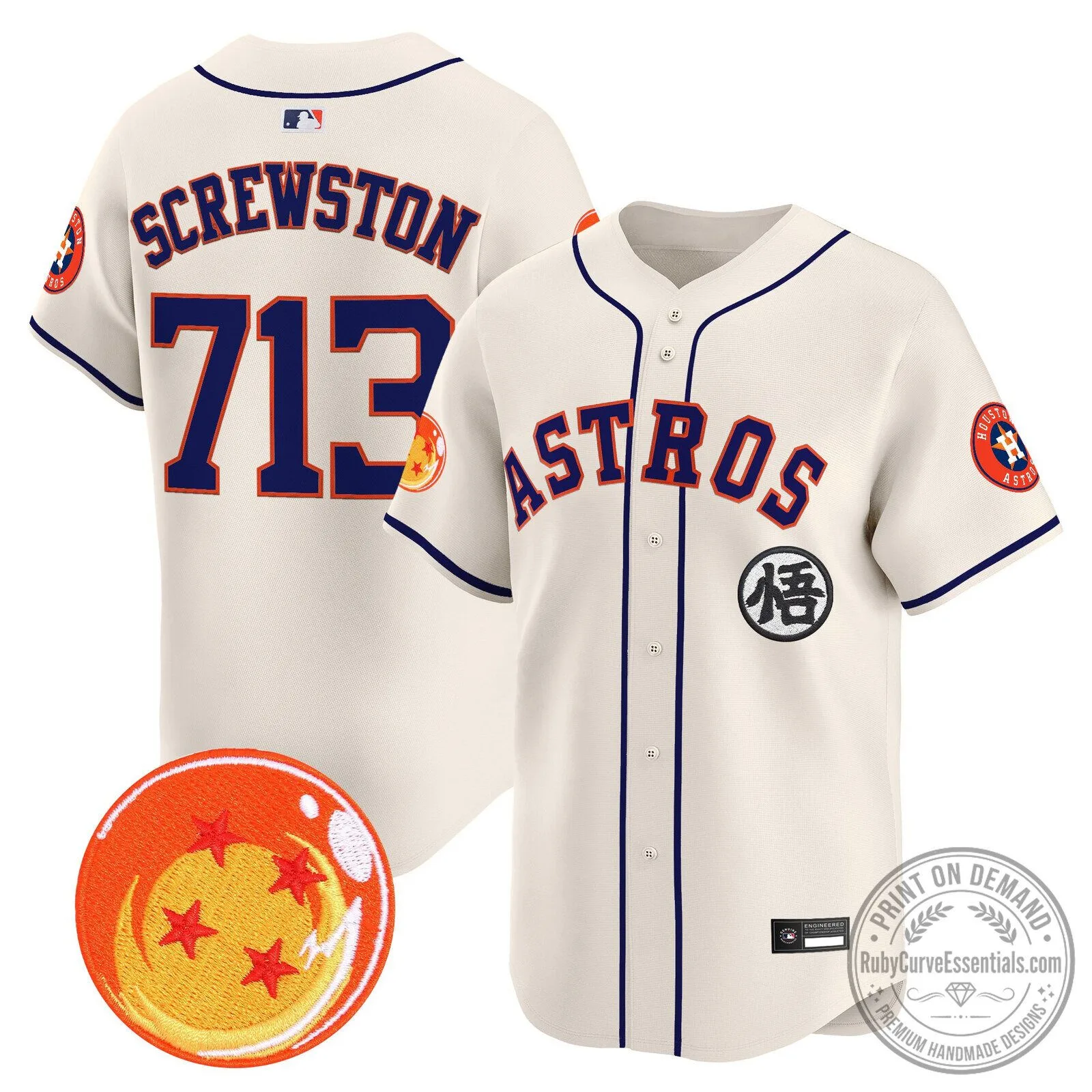 Goku Houston Astros Dragon Ball Z Baseball Jersey 107 Goku Houston Astros Dragon Ball Z Baseball Jersey