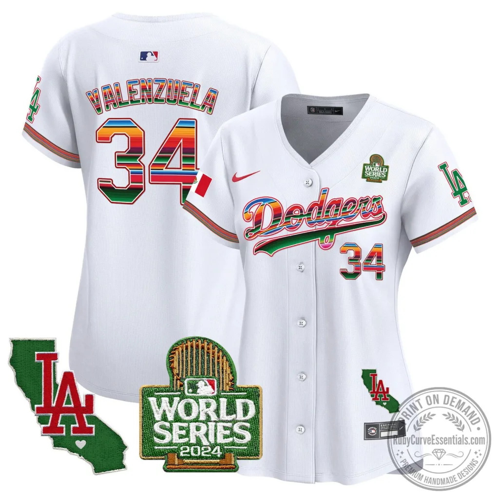 Fernando Valenzuela 2024 World Series White Jersey for Los Angeles Dodgers Fans Fernando Valenzuela 2024 World Series White Jersey for Los Angeles Dodgers Fans