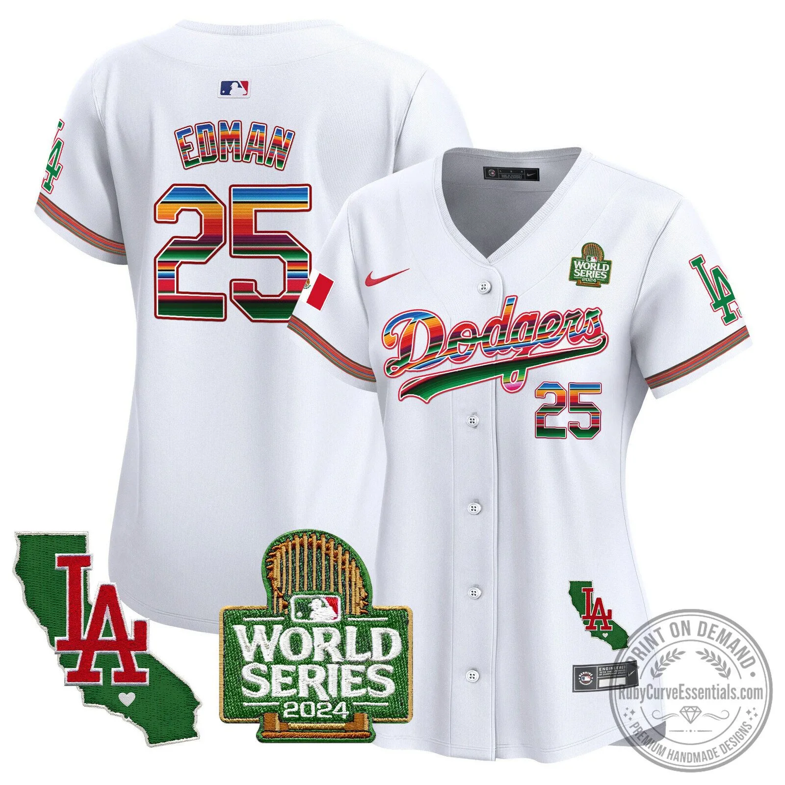 Fernando Valenzuela 2024 World Series White Jersey for Los Angeles Dodgers Fans 61 Fernando Valenzuela 2024 World Series White Jersey for Los Angeles Dodgers Fans